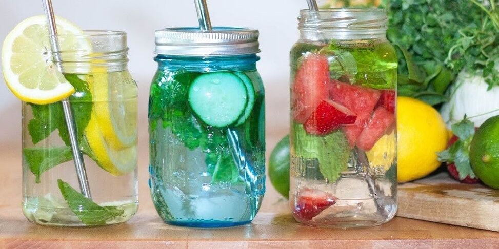 água de frutas para beber dieta